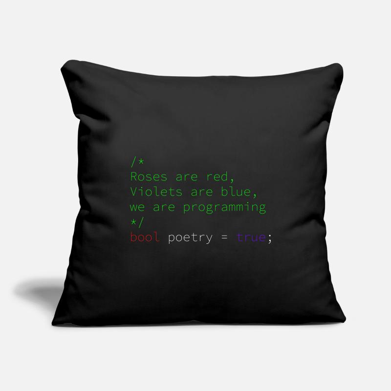 Poetic programming Sofa pillowcase 17,3'' x 17,3'' (45 x 45 cm)