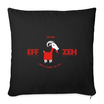 Geißbock Hennes vom Eff Zeh Mer Stonn Zo Dir - Sofa pillowcase 17,3'' x 17,3'' (45 x 45 cm) - black - Front