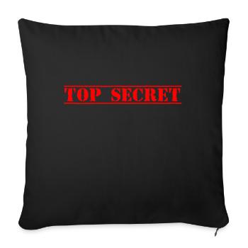 Top secret - Sofa pillowcase 17,3'' x 17,3'' (45 x 45 cm) - black - Front