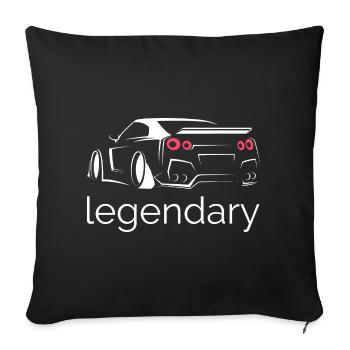 GTR Racing Legends Classic Cars Voitures - Housse de coussin décorative 45 x 45 cm - noir - Devant
