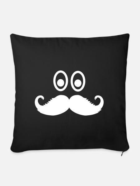 Bart Mustache - Sofakissenbezug 45 x 45 cm - Schwarz