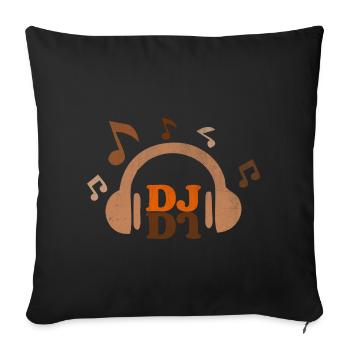 Disc jockey - Sofa pillowcase 17,3'' x 17,3'' (45 x 45 cm) - black - Front