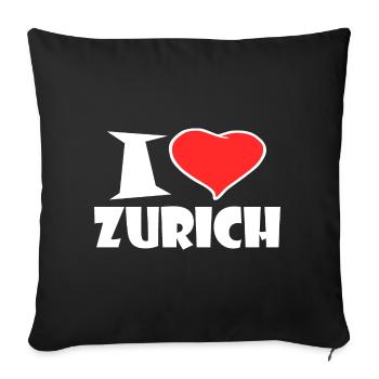 Zurich - Sofa pillowcase 17,3'' x 17,3'' (45 x 45 cm) - black - Front