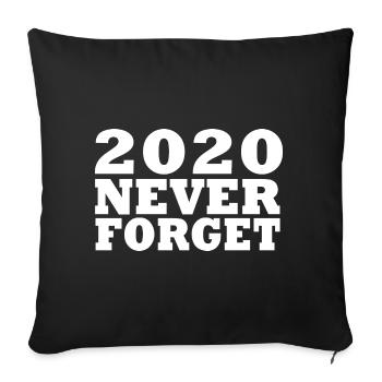 2020 - Sofa pillowcase 17,3'' x 17,3'' (45 x 45 cm) - black - Front