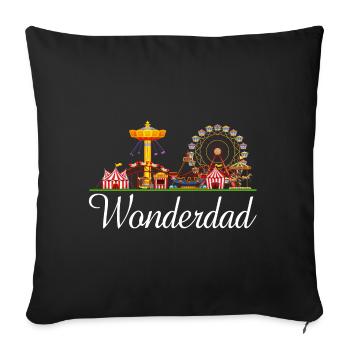 Wonderdad // Super-père et héros de tous les jours - Housse de coussin décorative 45 x 45 cm - noir - Devant