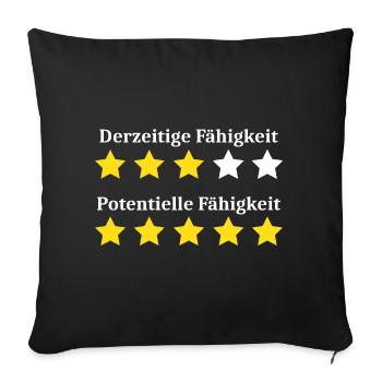 FM Manager Sterne Fähigkeiten - Sofakissenbezug 45 x 45 cm - Schwarz - Vorne