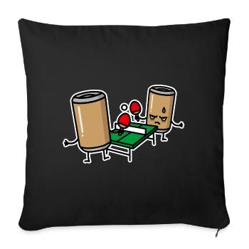 Bière Pong Cartoon Ping Ping Pong Ping Pong Ping - Housse de coussin décorative 45 x 45 cm - noir - Devant