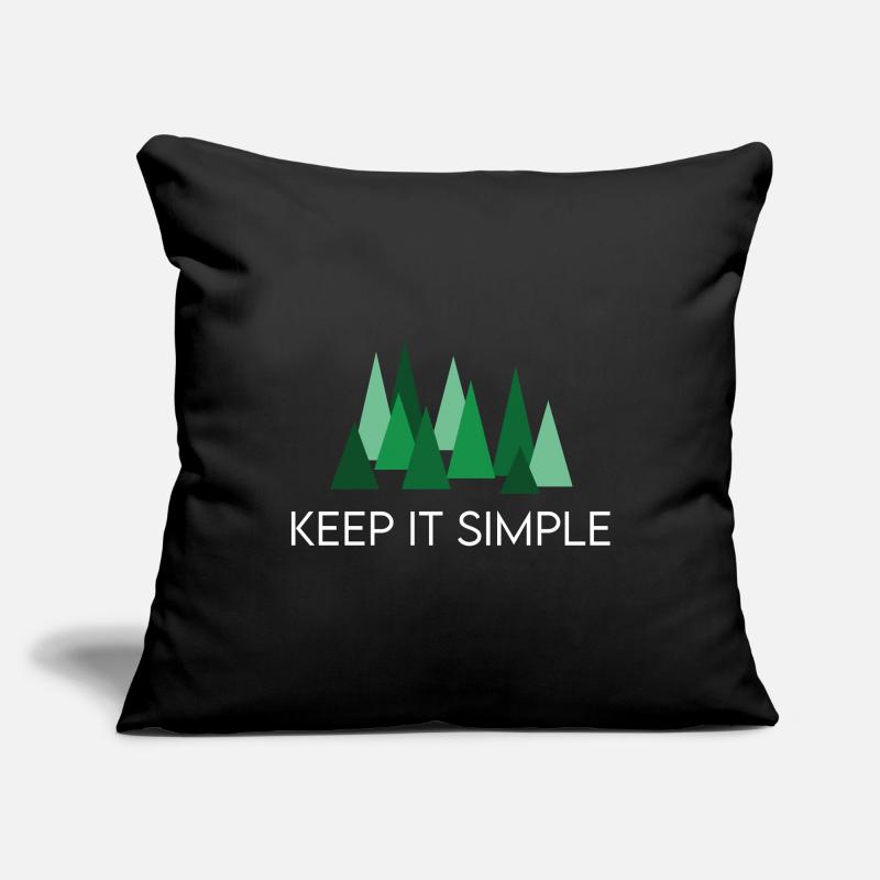 Keep it Simple Wald Camping Spruch Housse de coussin décorative 45 x 45 cm