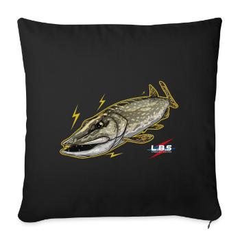 Brochet Sauvage - Housse de coussin décorative 45 x 45 cm - noir - Devant