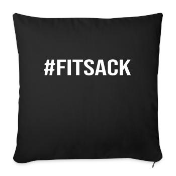 #Fitsack - Sofakissenbezug 45 x 45 cm - Schwarz - Vorne