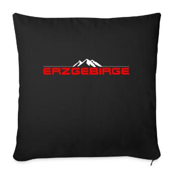 Erzgebirge - Sofakissenbezug 45 x 45 cm - Schwarz - Vorne