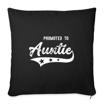 Promoted to Aunt - Sofa pillowcase 17,3'' x 17,3'' (45 x 45 cm) - black - Front