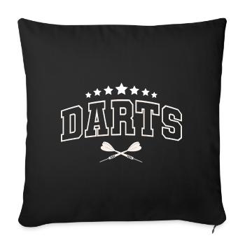 Fléchettes Fléchettes Joueurs de fléchettes Fléchettes - Housse de coussin décorative 45 x 45 cm - noir - Devant