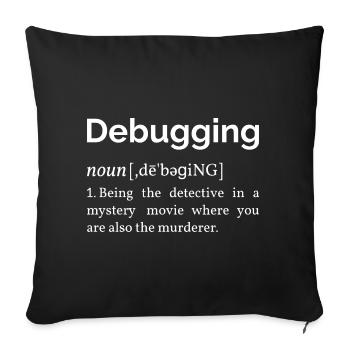 Debuggen von Definition I - Sofakissenbezug 45 x 45 cm - Schwarz - Vorne