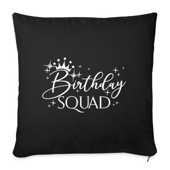 Birthday Squad Matching Group Cadeau de fête d’anniversaire - Housse de coussin décorative 45 x 45 cm - noir - Devant