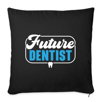 Futur dentiste chirurgien-dentiste dentiste - Housse de coussin décorative 45 x 45 cm - noir - Devant