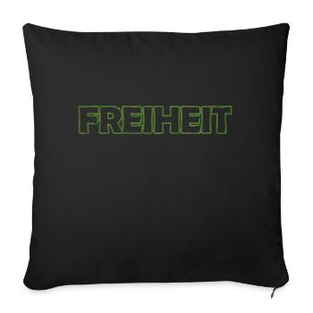 Freiheit - Sofakissenbezug 45 x 45 cm - Schwarz - Vorne