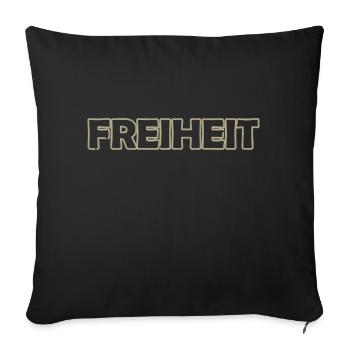 Freiheit - Sofakissenbezug 45 x 45 cm - Schwarz - Vorne