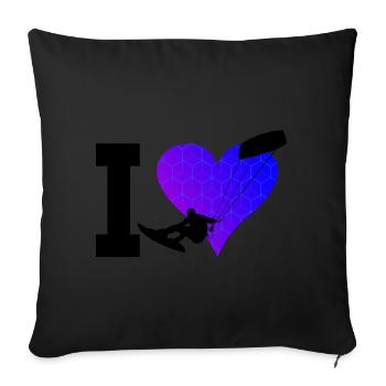 Kitesurfer Kite Hommes Kitesurf kitesurf Kitesurf - Housse de coussin décorative 45 x 45 cm - noir - Devant