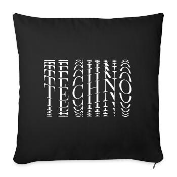 Techno - Sofakissenbezug 45 x 45 cm - Schwarz - Vorne