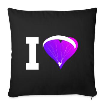 Men's Paragliding Paragliding Paragliding - Sofa pillowcase 17,3'' x 17,3'' (45 x 45 cm) - black - Front