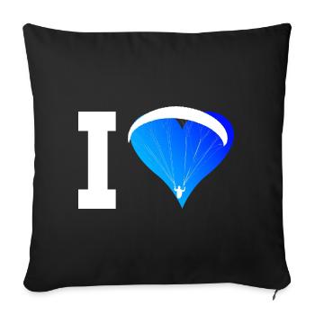 Paragliders Men Paragliding Paragliders - Sofa pillowcase 17,3'' x 17,3'' (45 x 45 cm) - black - Front