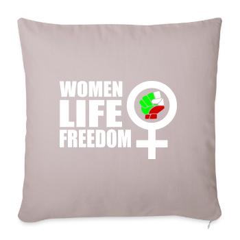 Women life freedom iran - Sofa pillowcase 17,3'' x 17,3'' (45 x 45 cm) - light taupe - Front