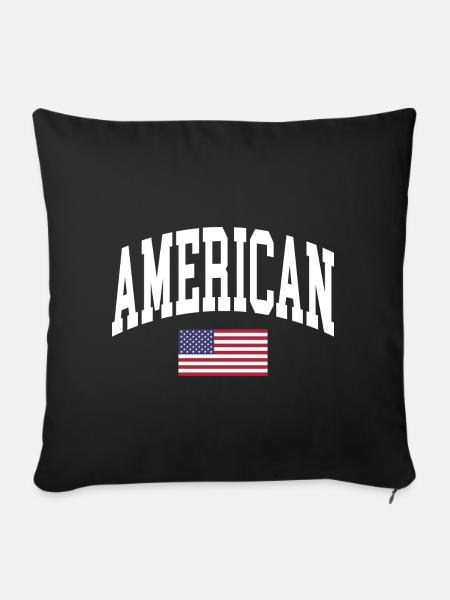 American - Sofakissenbezug 45 x 45 cm - Schwarz