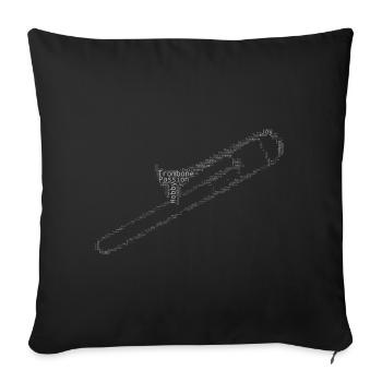 Trombonists Jazz Trombone Trombonist Trombone - Sofa pillowcase 17,3'' x 17,3'' (45 x 45 cm) - black - Front