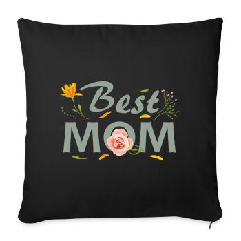 Best MOM - Sofa pillowcase 17,3'' x 17,3'' (45 x 45 cm) - black - Front