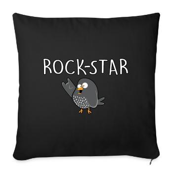 Rock Star - Sofakissenbezug 45 x 45 cm - Schwarz - Vorne