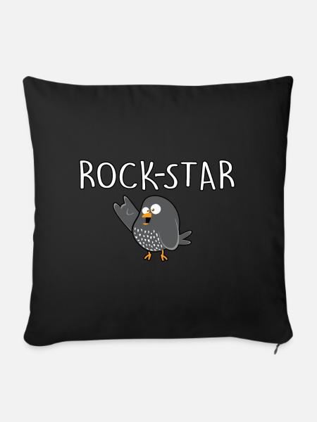 Rock Star - Sofakissenbezug 45 x 45 cm - Schwarz