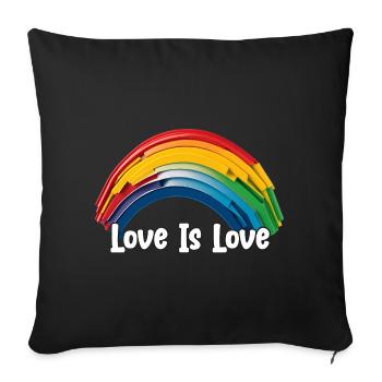 Prideful Skies LGBTQ gay pride Rainbow Love - Sofakissenbezug 45 x 45 cm - Schwarz - Vorne