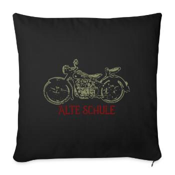 Alte Schule - Sofakissenbezug 45 x 45 cm - Schwarz - Vorne