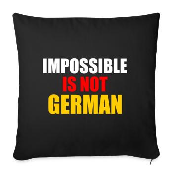 impossible is not german - Allemagne - Housse de coussin décorative 45 x 45 cm - noir - Devant