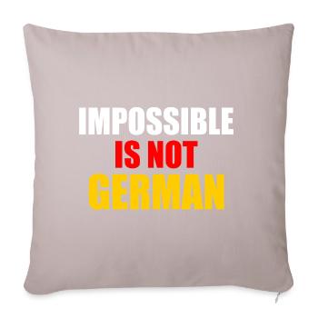 impossible is not german - Allemagne - Housse de coussin décorative 45 x 45 cm - taupe clair - Devant
