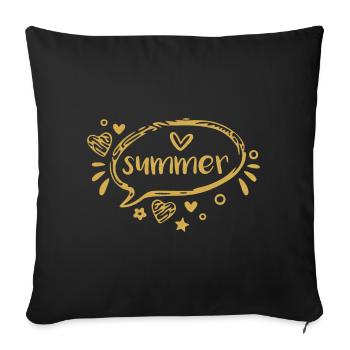 Summer - Sofakissenbezug 45 x 45 cm - Schwarz - Vorne