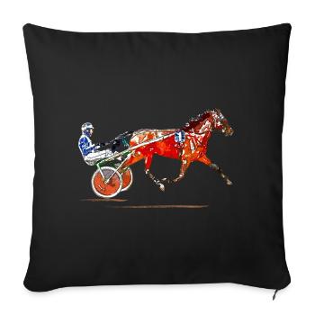 Trotting - Sofa pillowcase 17,3'' x 17,3'' (45 x 45 cm) - black - Front