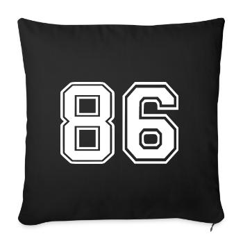 86 - Sofa pillowcase 17,3'' x 17,3'' (45 x 45 cm) - black - Front