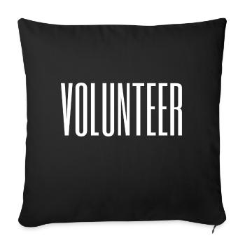 Volunteer - Sofa pillowcase 17,3'' x 17,3'' (45 x 45 cm) - black - Front