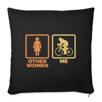 Cyclist - Sofa pillowcase 17,3'' x 17,3'' (45 x 45 cm) - black - Front