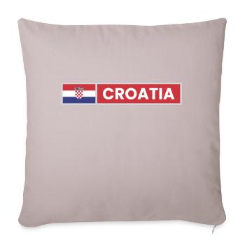Croatia Flag - Sofa pillowcase 17,3'' x 17,3'' (45 x 45 cm) - light taupe - Front