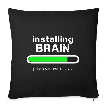 Installation von Brain - Sofakissenbezug 45 x 45 cm - Schwarz - Vorne