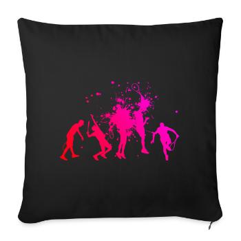 Tennis Playing Tennis Player Men's Tennis - Sofa pillowcase 17,3'' x 17,3'' (45 x 45 cm) - black - Front