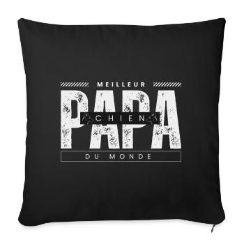 Meilleur Chien du Monde - Design Distress - Housse de coussin décorative 45 x 45 cm - noir - Devant