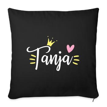 Tanja Nom Krone - Housse de coussin décorative 45 x 45 cm - noir - Devant