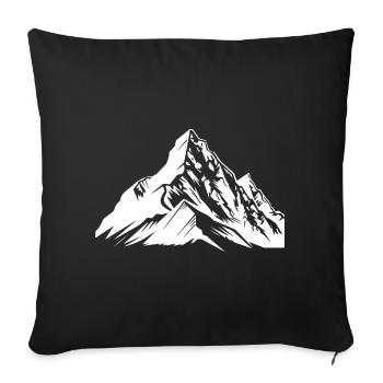 Mountains Alps - Sofa pillowcase 17,3'' x 17,3'' (45 x 45 cm) - black - Front
