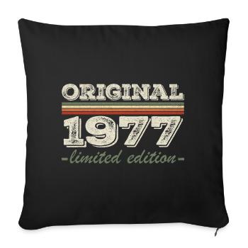 Legend since 1977 Born 1977 Birthday 1977 - Sofa pillowcase 17,3'' x 17,3'' (45 x 45 cm) - black - Front