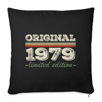 Legend since 1979 Born 1979 Birthday 1979 - Sofa pillowcase 17,3'' x 17,3'' (45 x 45 cm) - black - Front