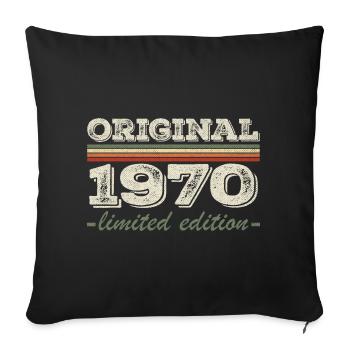Legend since 1970 Born 1970 Birthday 1970 - Sofa pillowcase 17,3'' x 17,3'' (45 x 45 cm) - black - Front